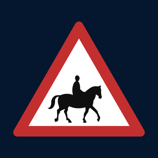 Riding Lesson Sign Please Slow Down Accompanied Horses Or Ponies